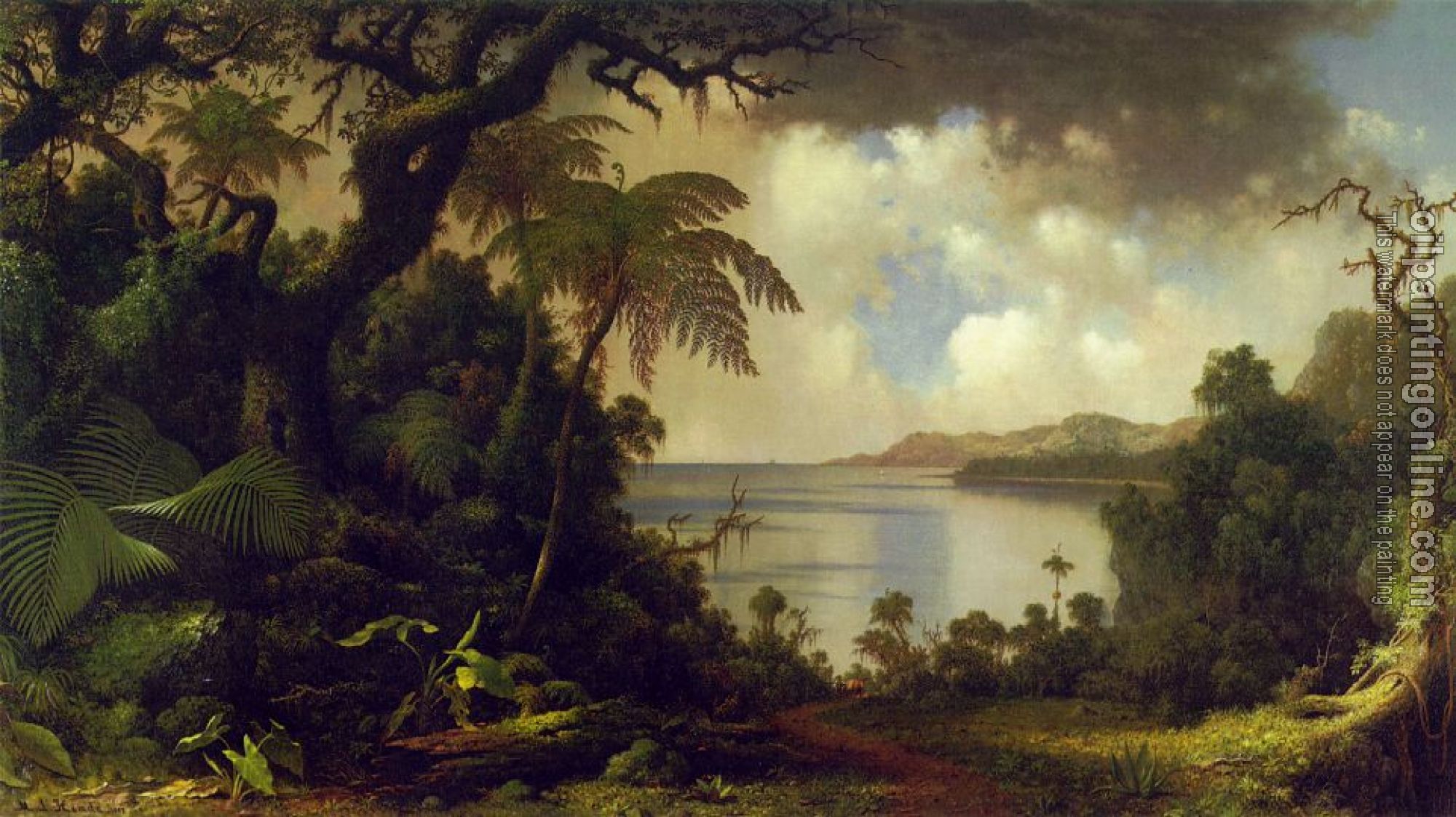 Heade, Martin Johnson - View from Fern Tree Walk Jamaica